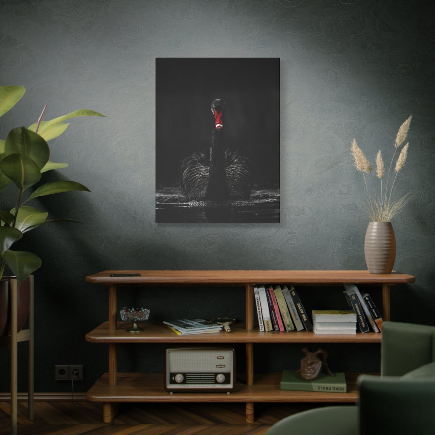 Black Swan Matte Canvas, Stretched, 1.25"
