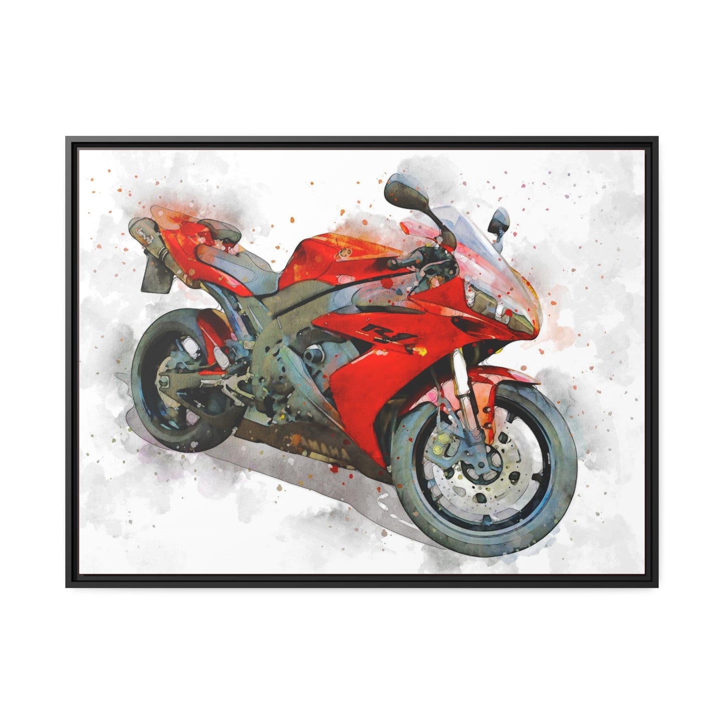 Yamaha R1 Matte Canvas, Black Frame
