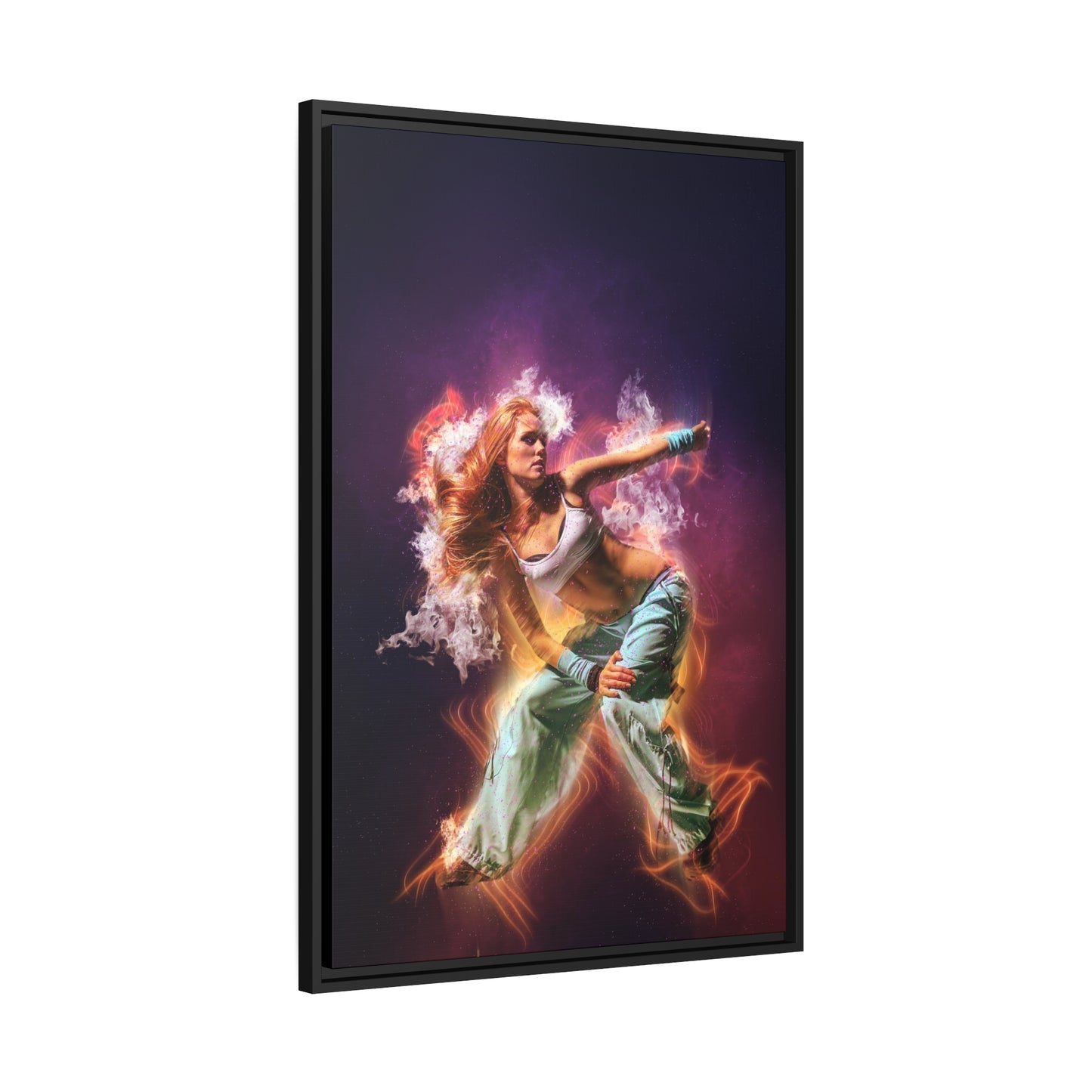 Dancing Woman Matte Canvas, Black Frame