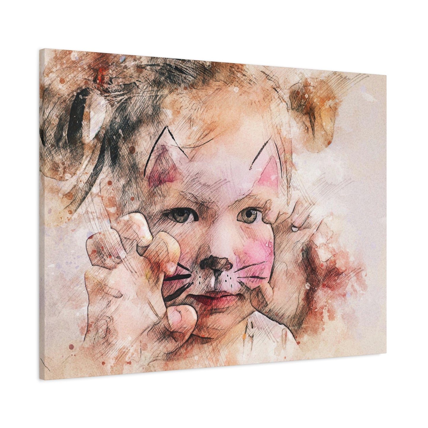 Baby Girl Cat Matte Canvas, Stretched, 1.25"