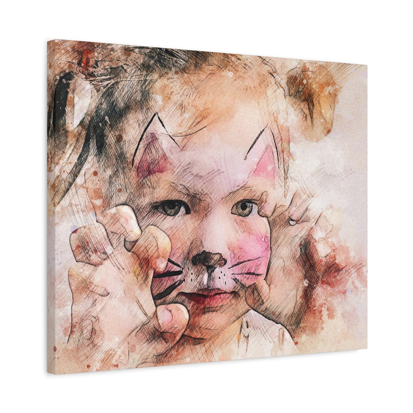 Baby Girl Cat Matte Canvas, Stretched, 1.25"