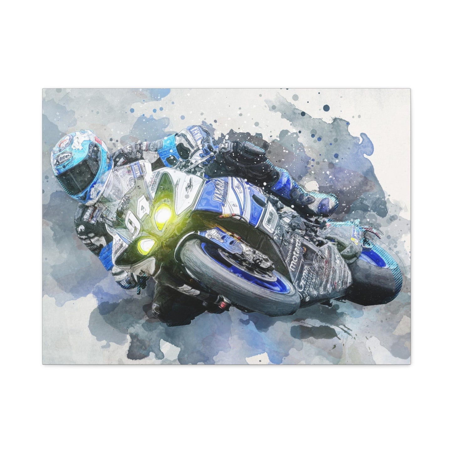 Motorcycle Race Matte Canvas, Stretched, 1.25"