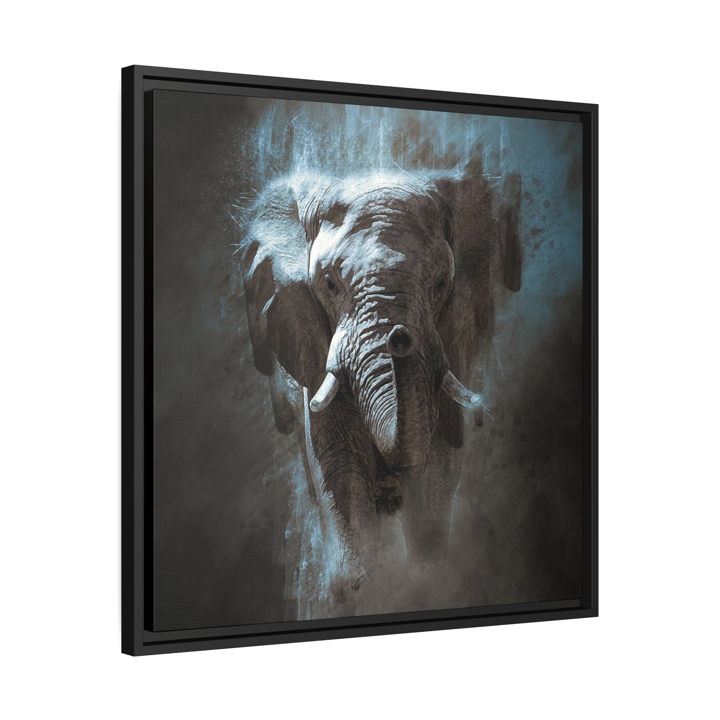 Elephant AI Gen Matte Canvas, Black Frame