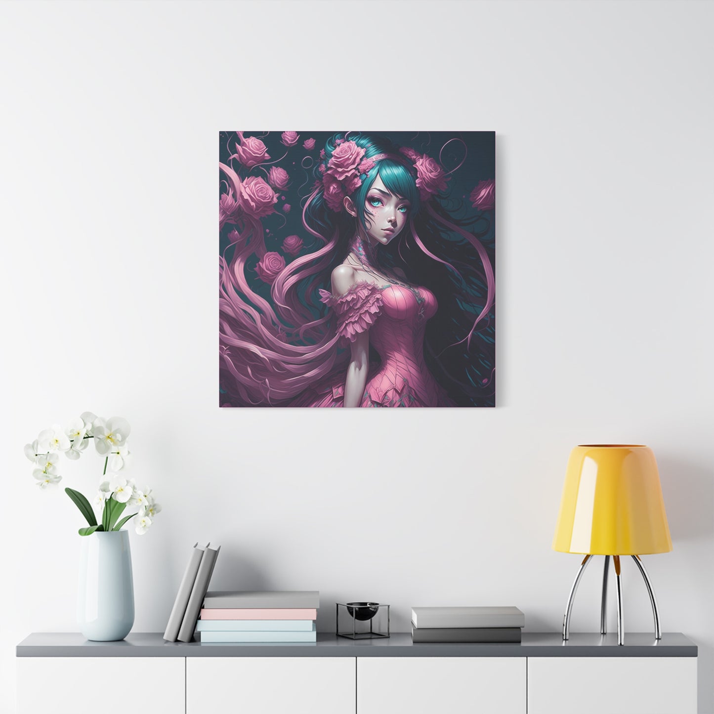 Lady Rose AI Gen Matte Canvas, Stretched, 1.25"