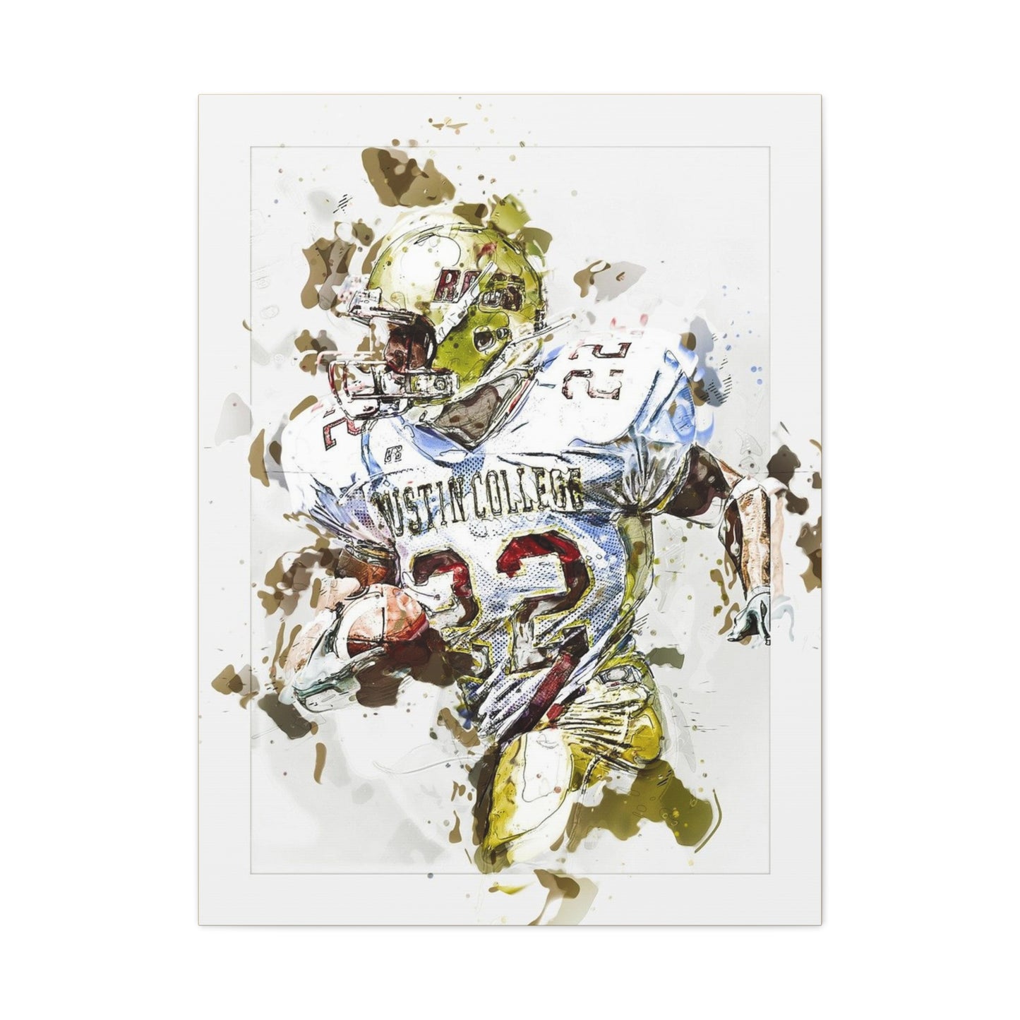 Football Matte Canvas, Stretched, 1.25"