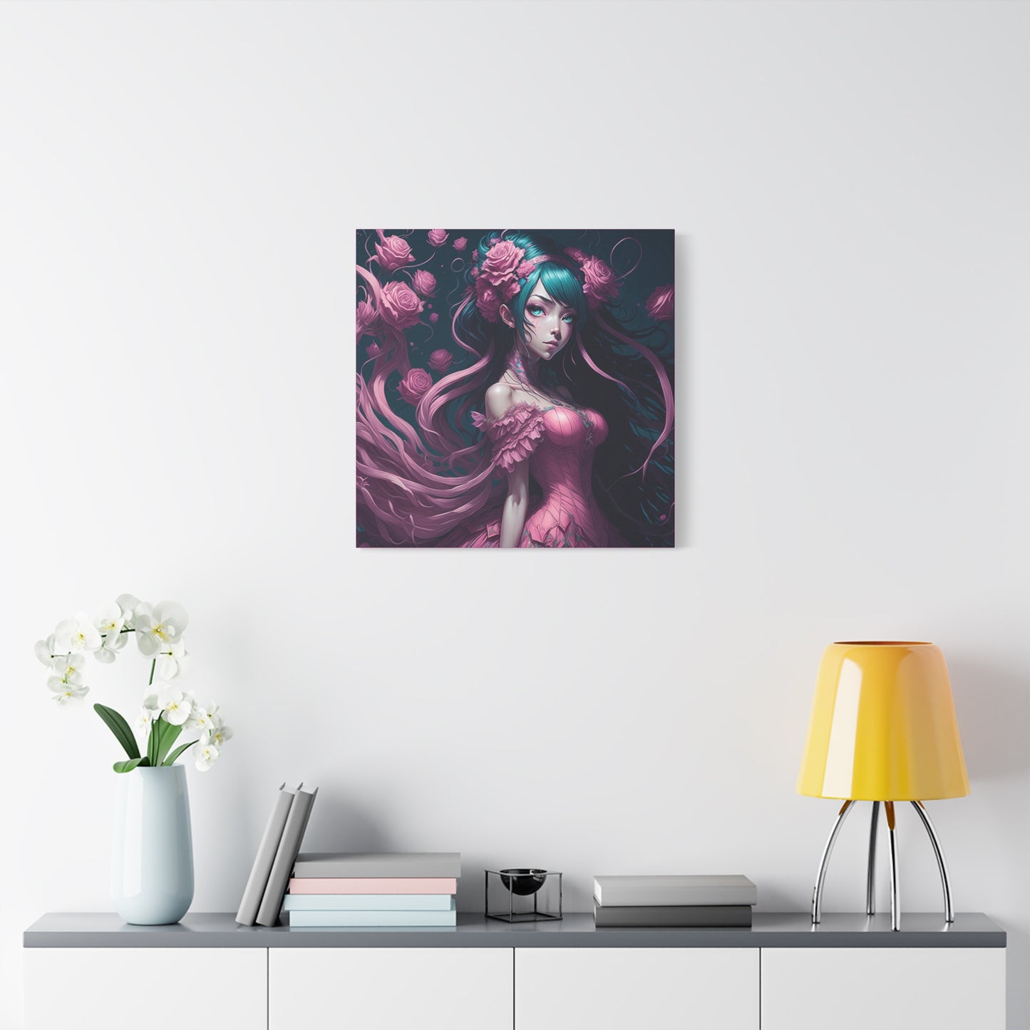 Lady Rose AI Gen Matte Canvas, Stretched, 1.25"