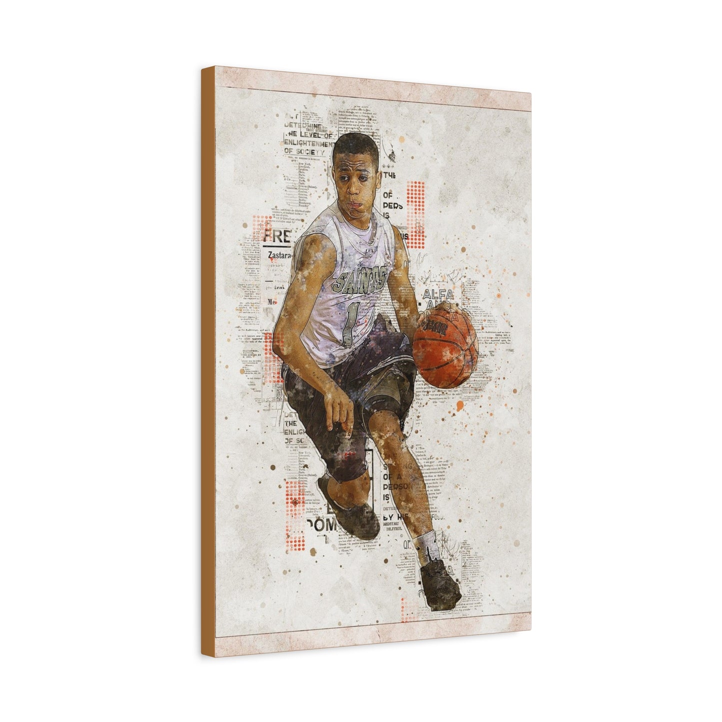 Basketball Matte Canvas, Stretched, 1.25"