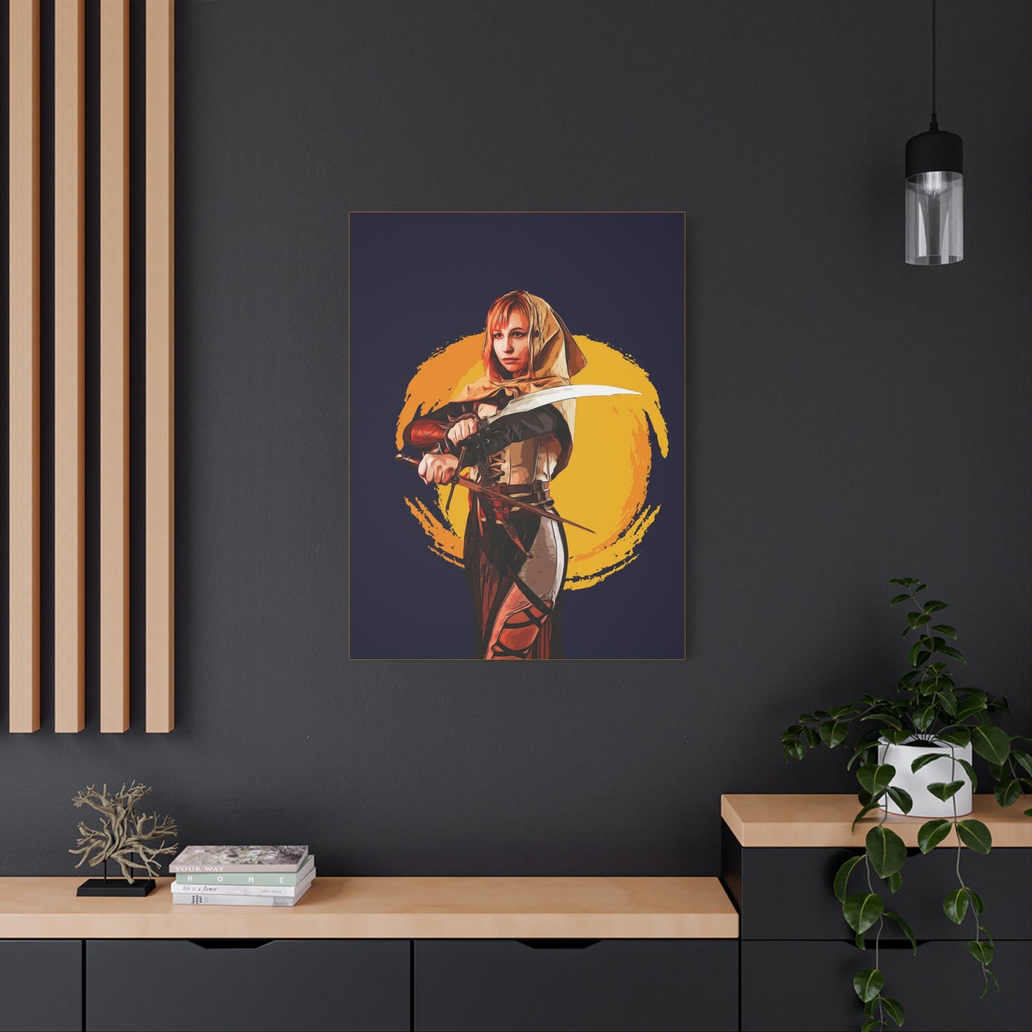 Cosplay Woman Warrior Matte Canvas, Stretched, 1.25"