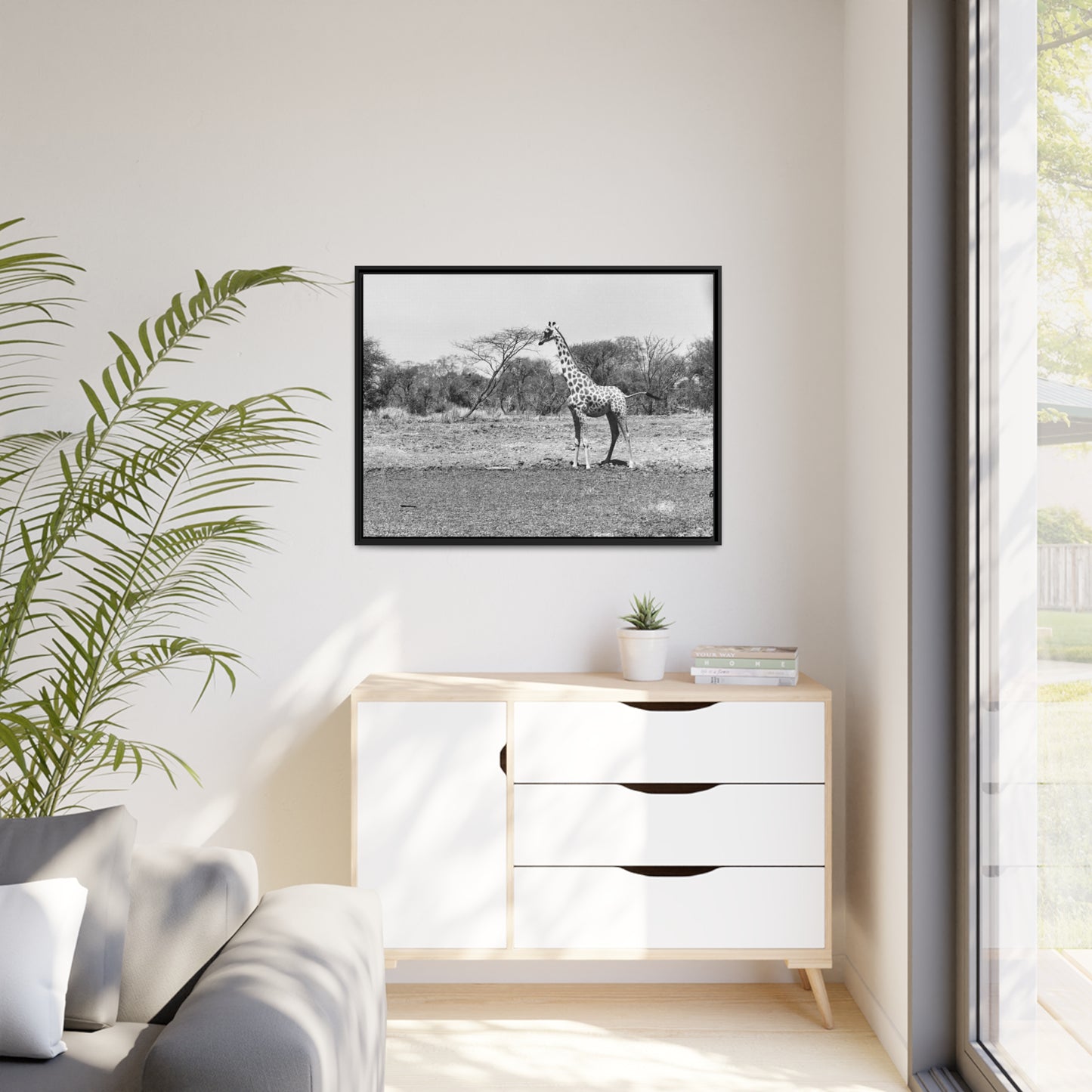Girafe Waza Matte Canvas, Black Frame