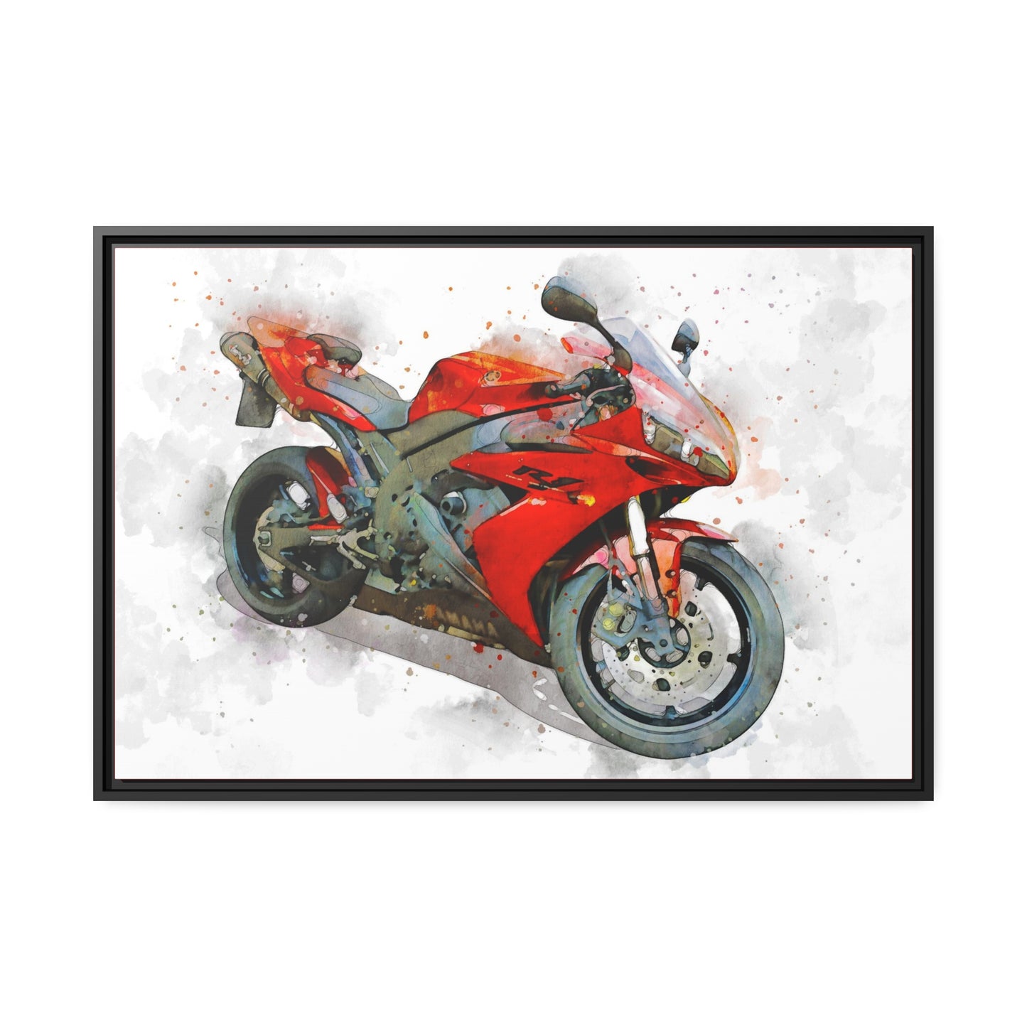 Yamaha R1 Matte Canvas, Black Frame