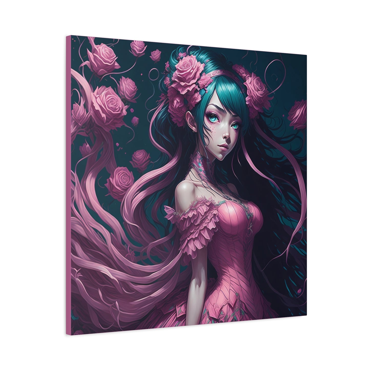 Lady Rose AI Gen Matte Canvas, Stretched, 1.25"