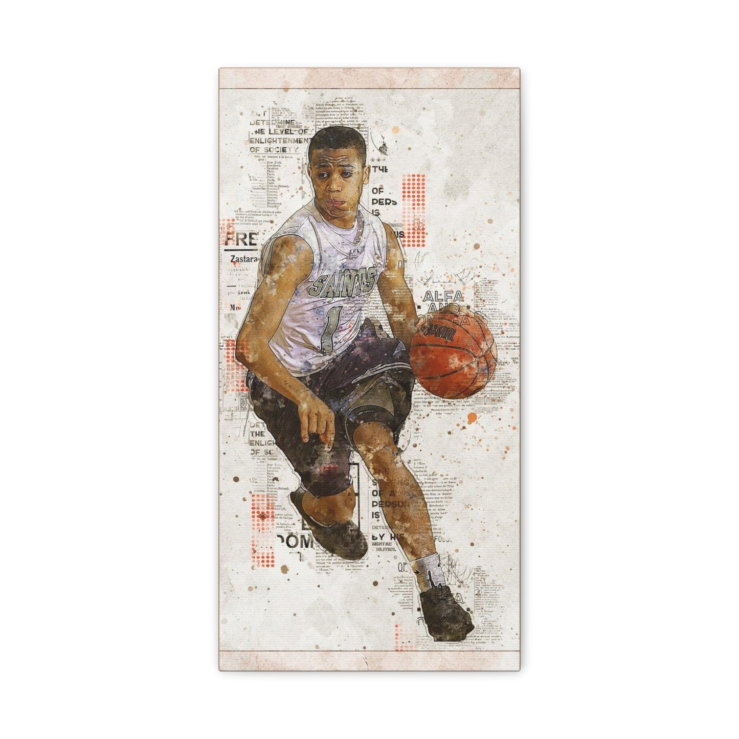 Basketball Matte Canvas, Stretched, 1.25"