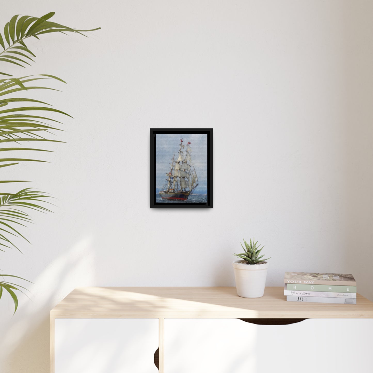 Clipper Matte Canvas, Black Frame