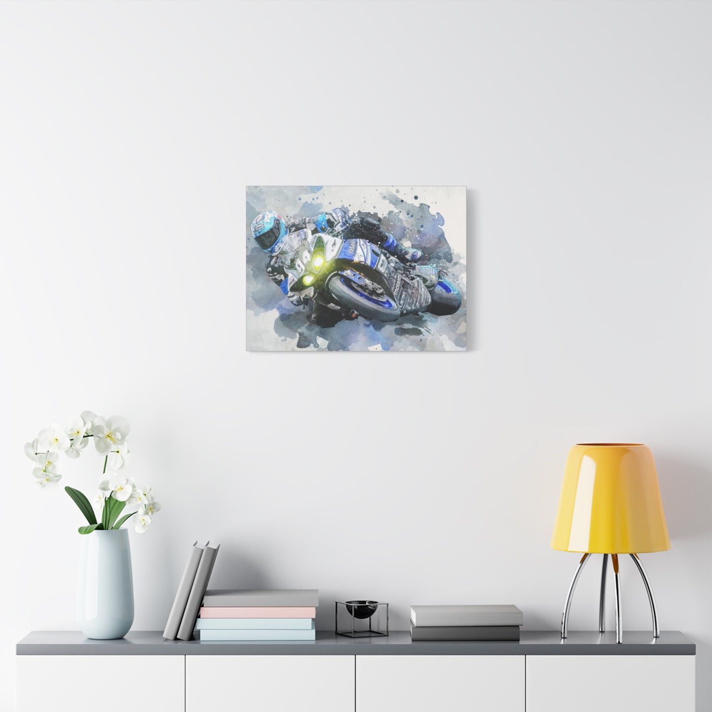 Motorcycle Race Matte Canvas, Stretched, 1.25"