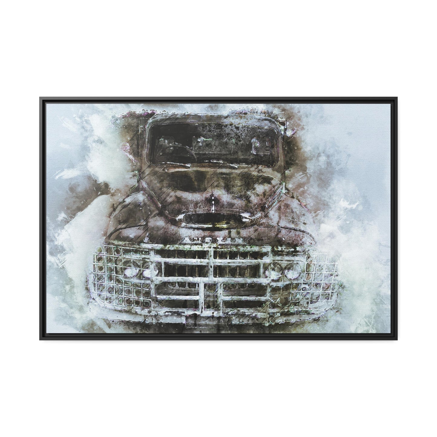 Austin truck Matte Canvas, Black Frame