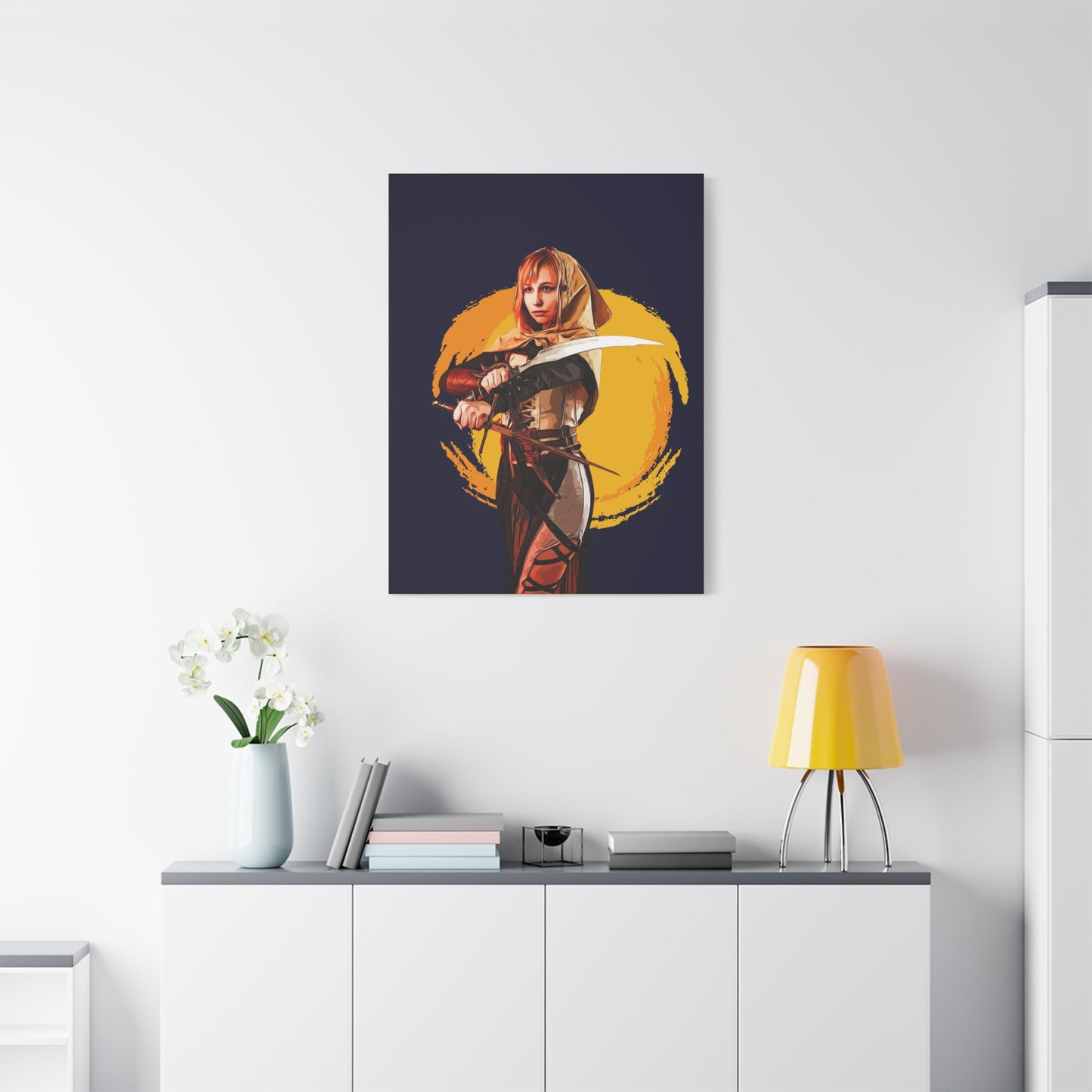Cosplay Woman Warrior Matte Canvas, Stretched, 1.25"