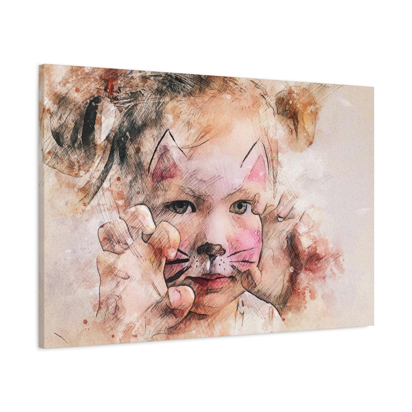Baby Girl Cat Matte Canvas, Stretched, 1.25"