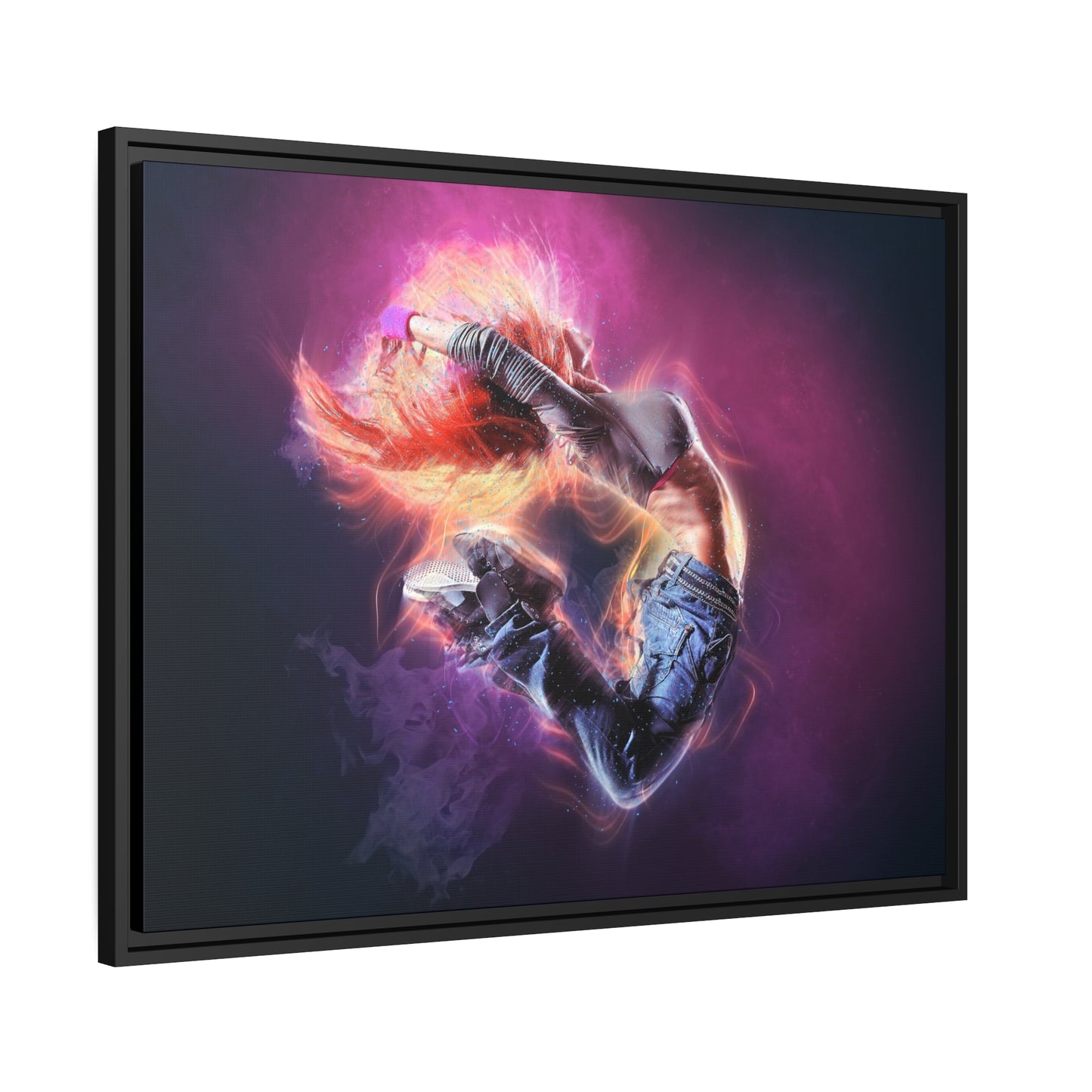 Dancing Woman Matte Canvas, Black Frame
