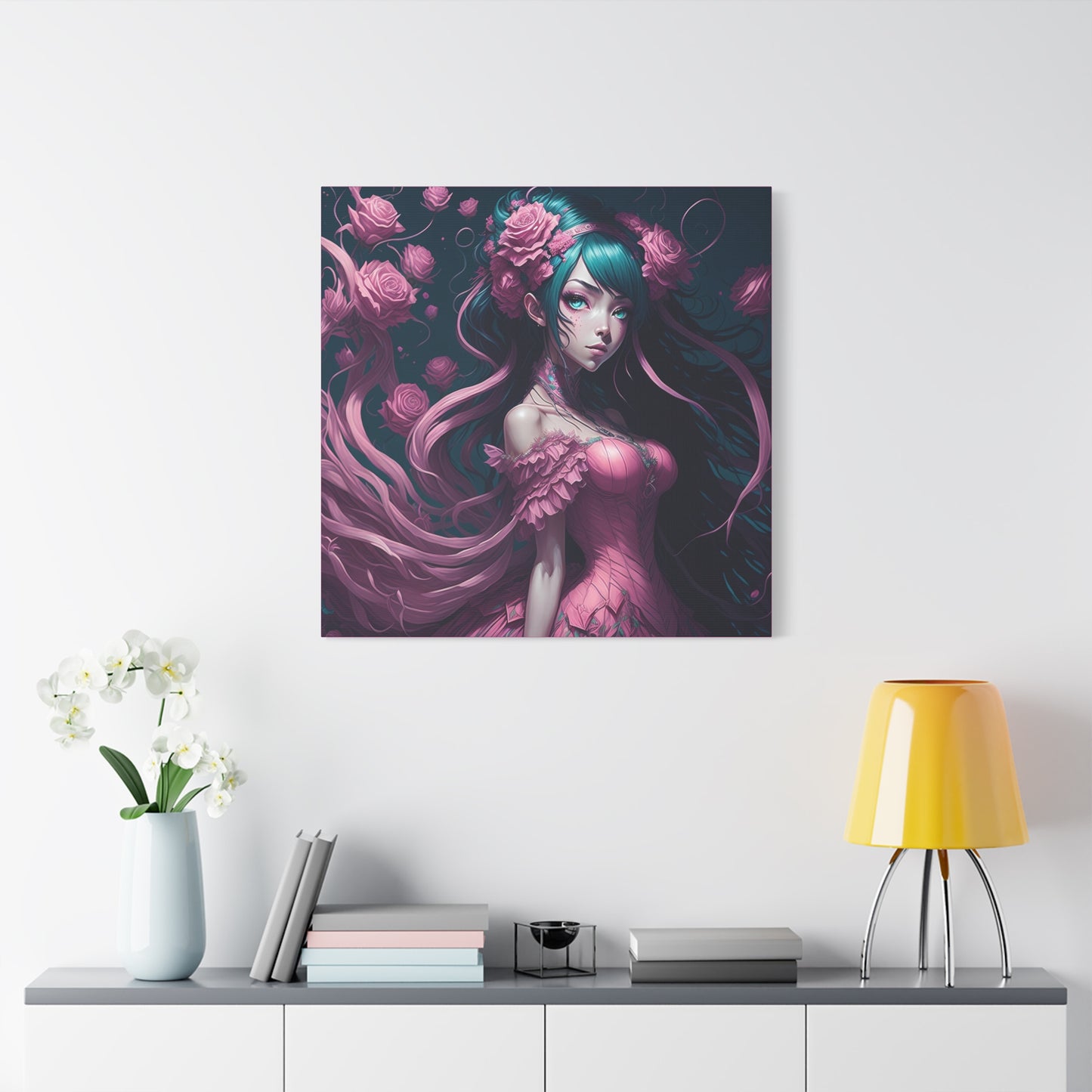Lady Rose AI Gen Matte Canvas, Stretched, 1.25"