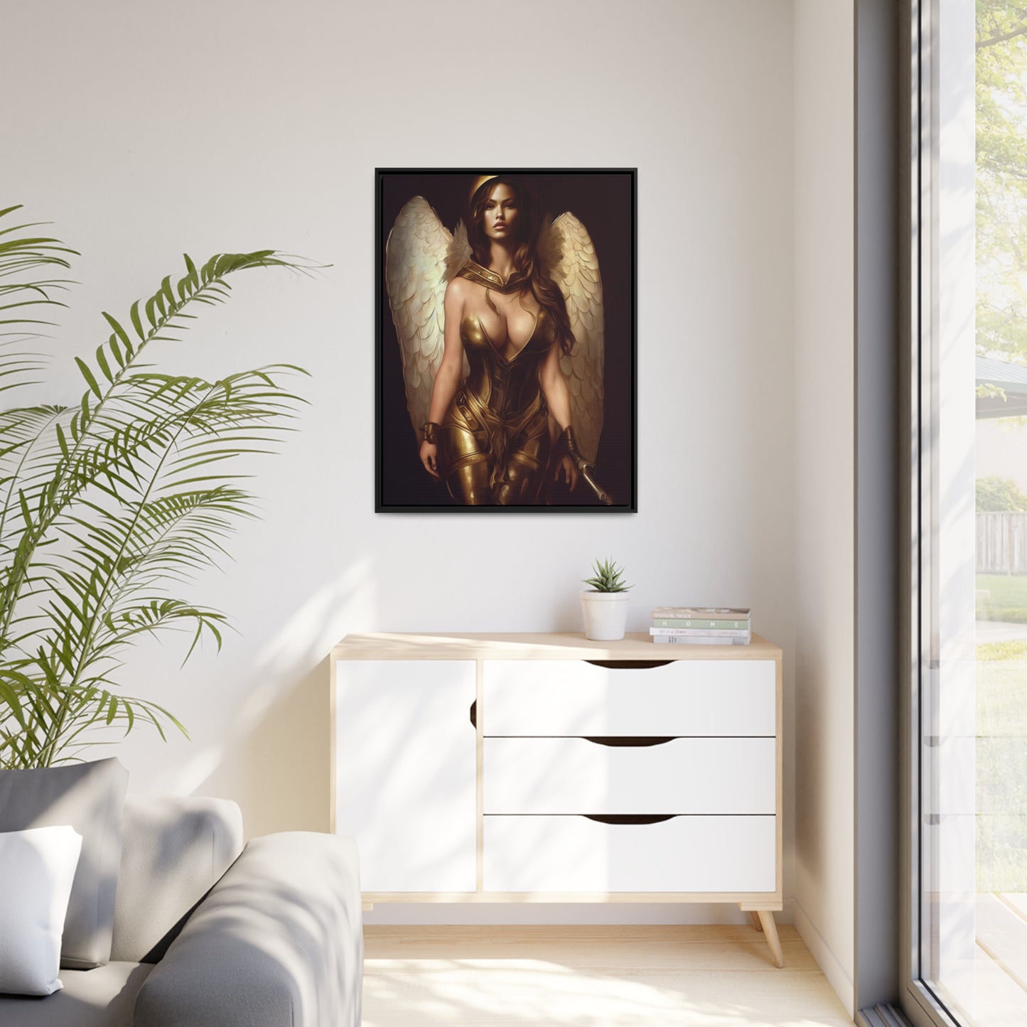 Goddess Matte Canvas, Black Frame