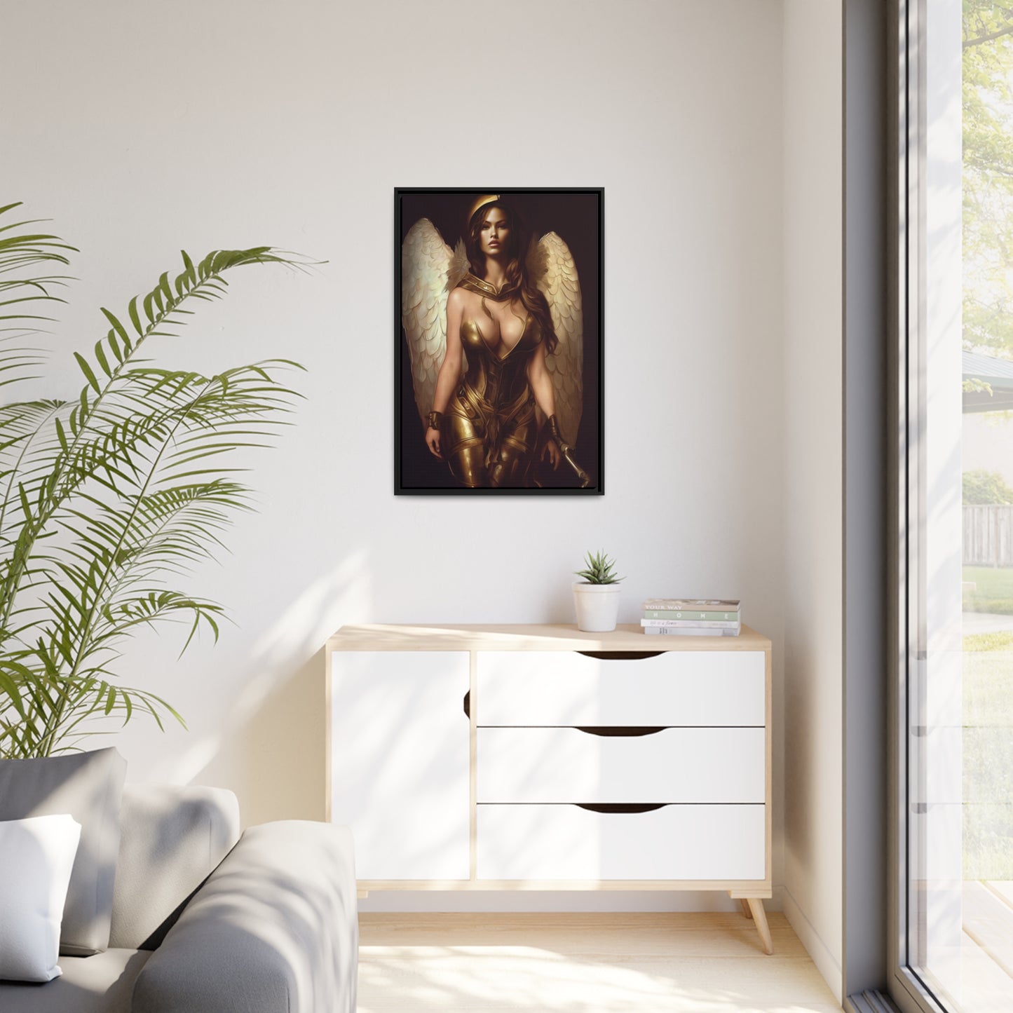 Goddess Matte Canvas, Black Frame
