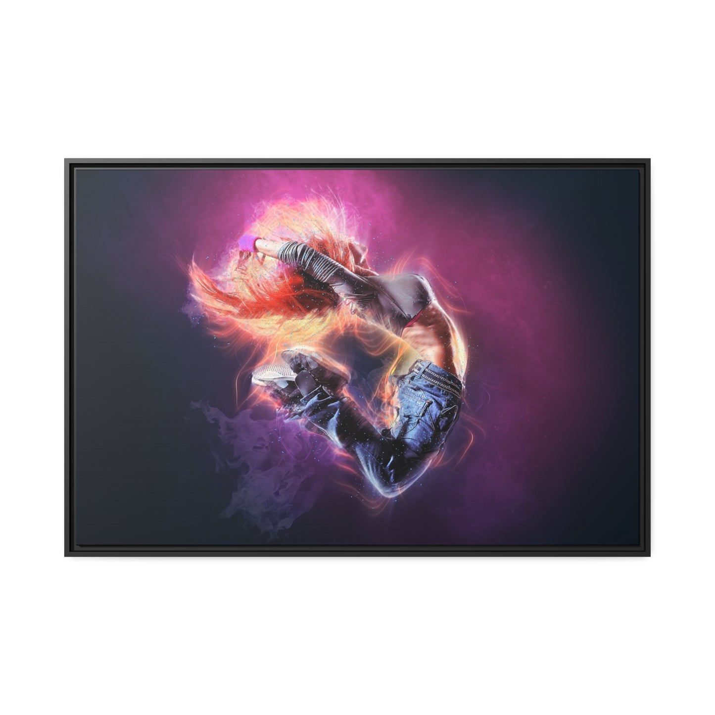 Dancing Woman Matte Canvas, Black Frame