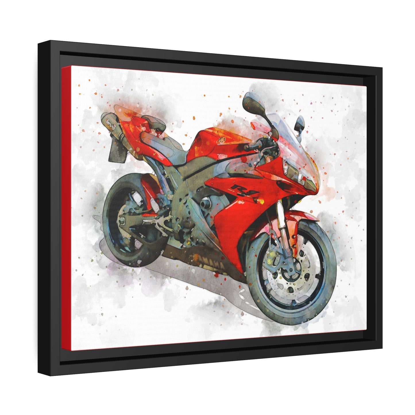 Yamaha R1 Matte Canvas, Black Frame