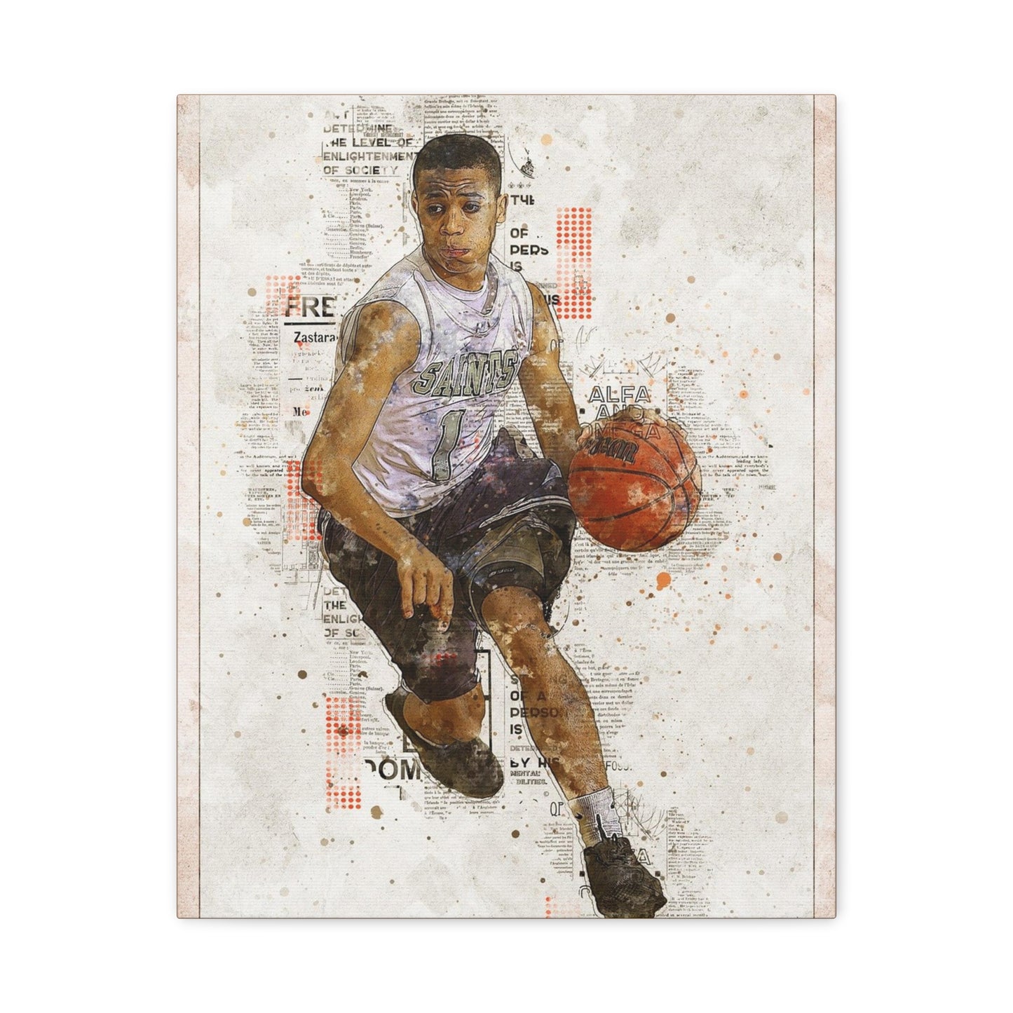 Basketball Matte Canvas, Stretched, 1.25"