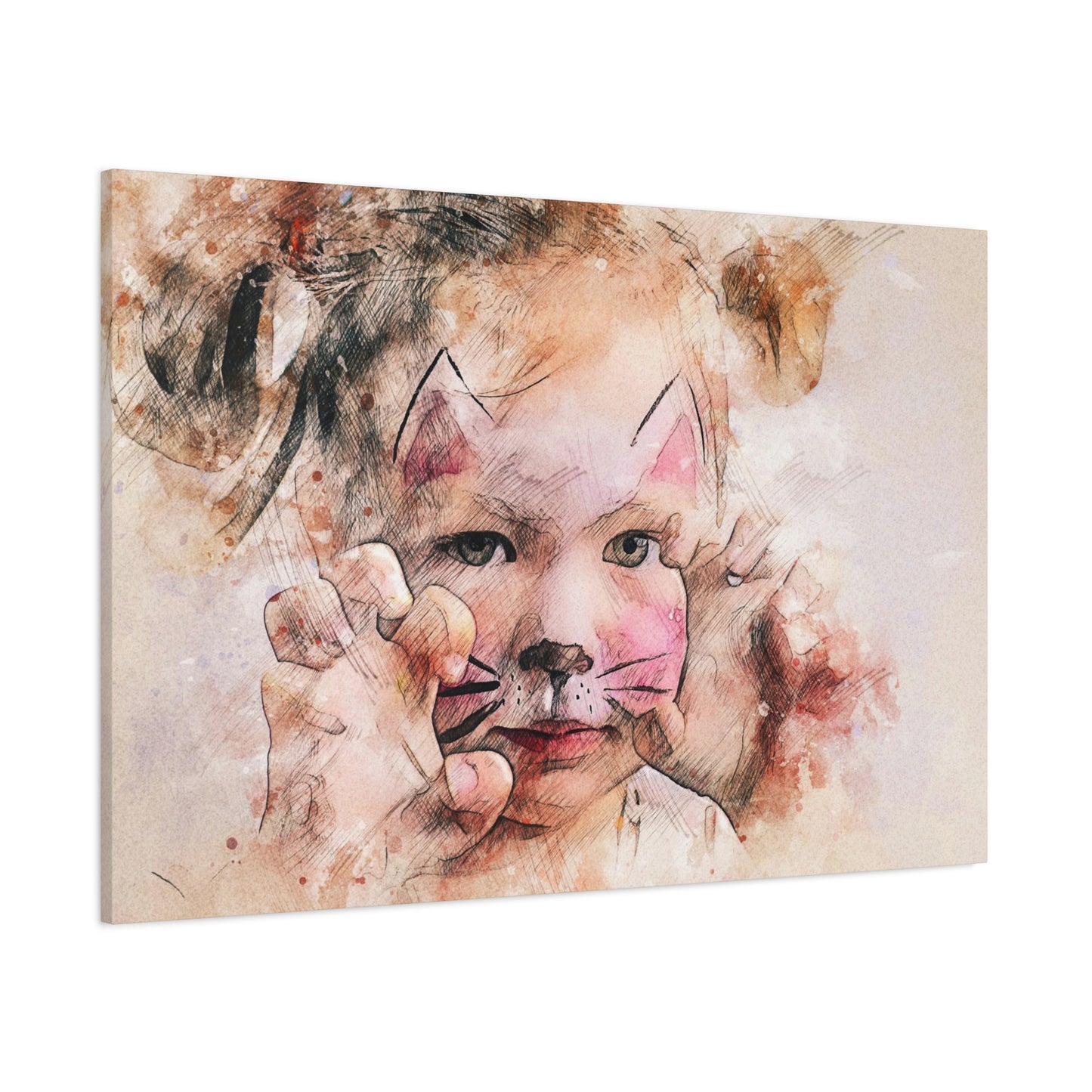 Baby Girl Cat Matte Canvas, Stretched, 1.25"
