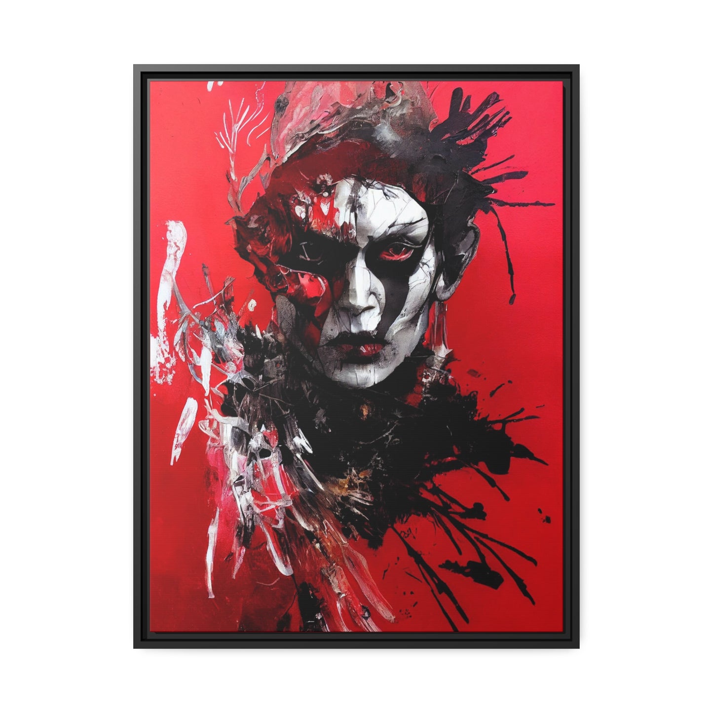 Shaman Red Matte Canvas, Black Frame