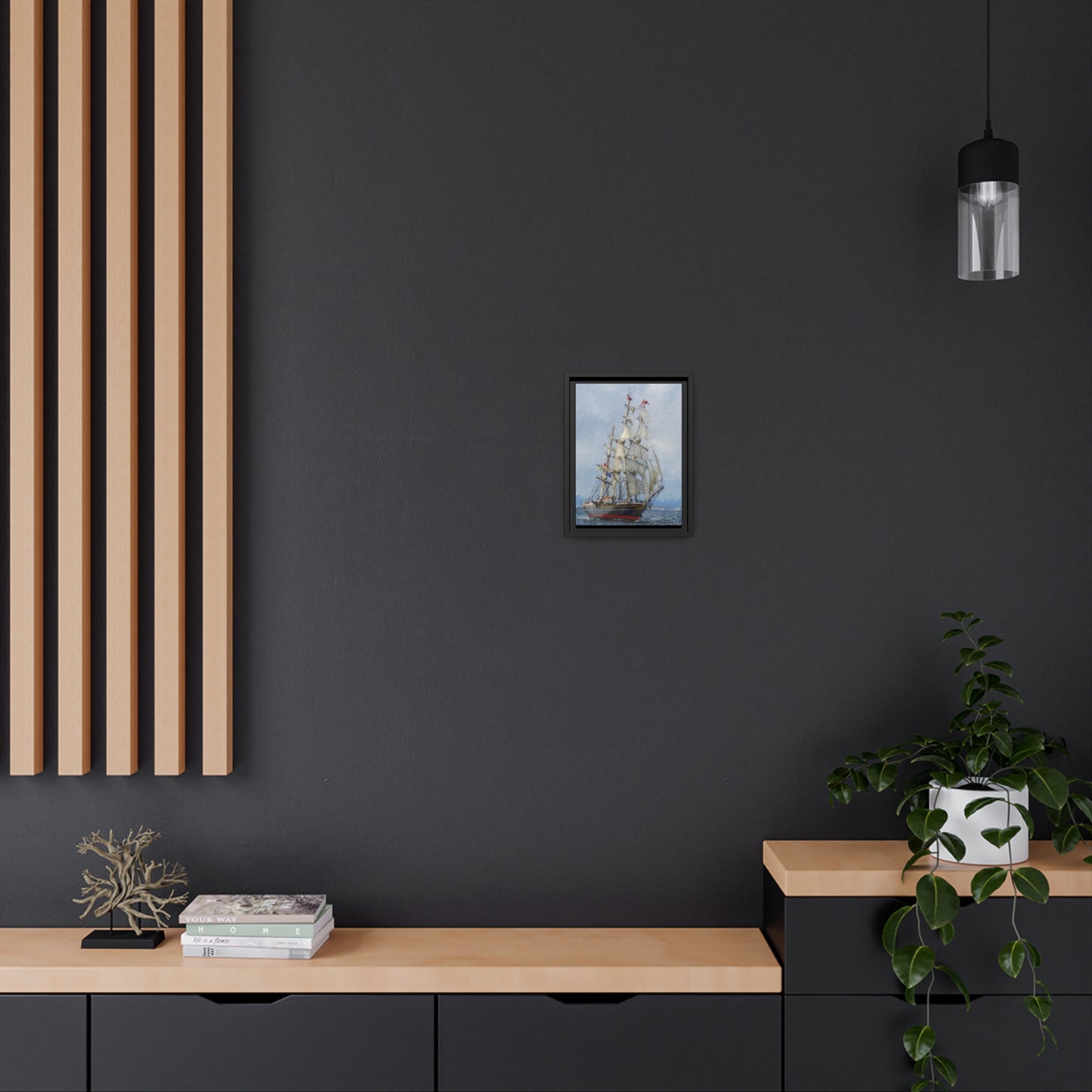Clipper Matte Canvas, Black Frame