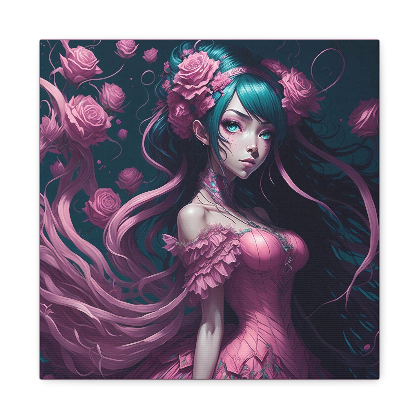 Lady Rose AI Gen Matte Canvas, Stretched, 1.25"