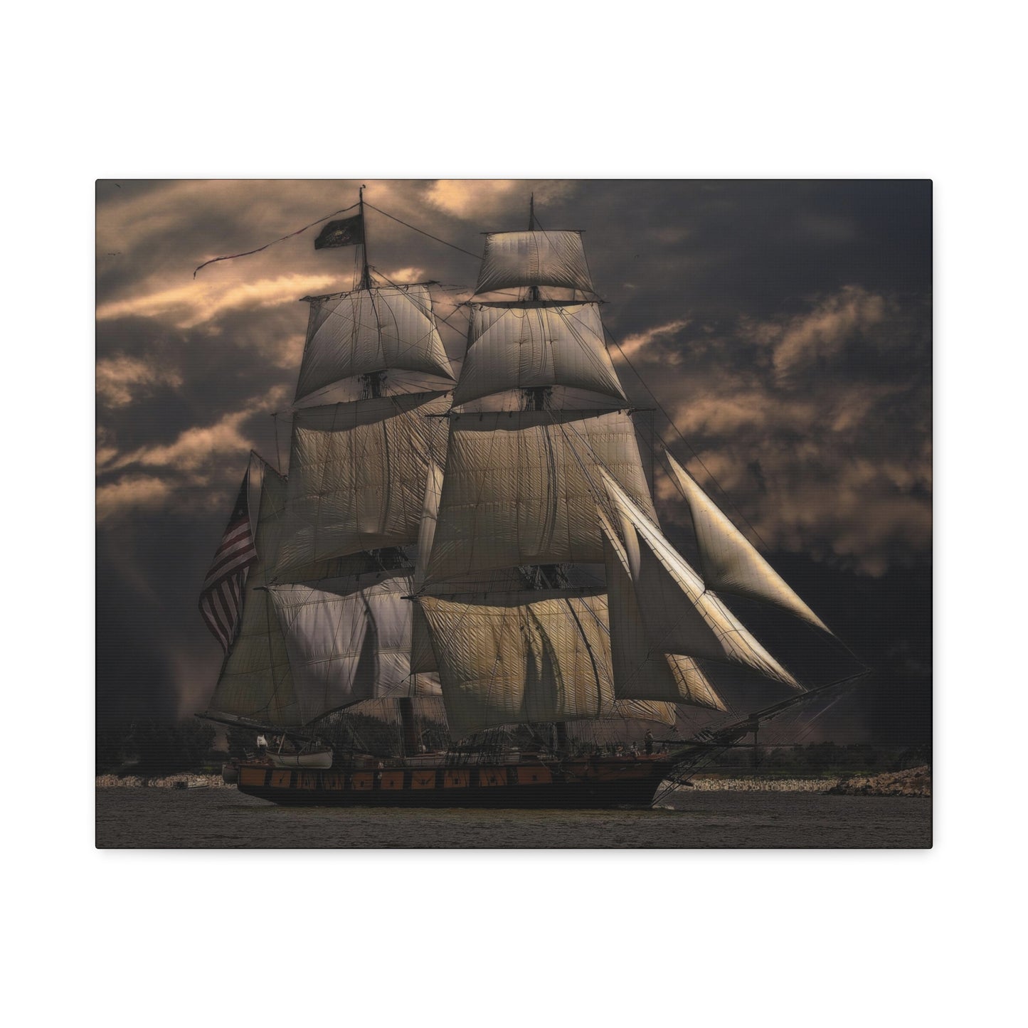 Sailing Ship Matte Canvas, Stretched, 1.25"