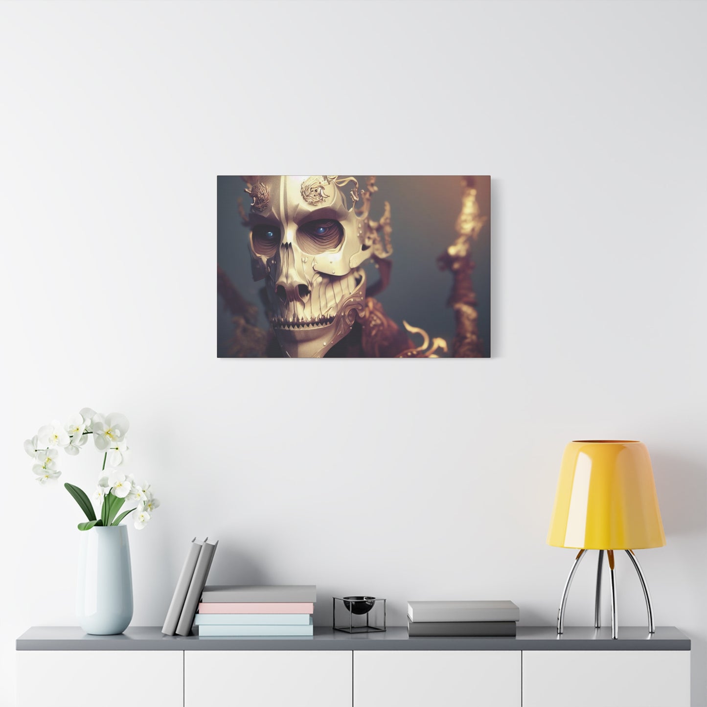 Skull AI Gen Matte Canvas, Stretched, 1.25"