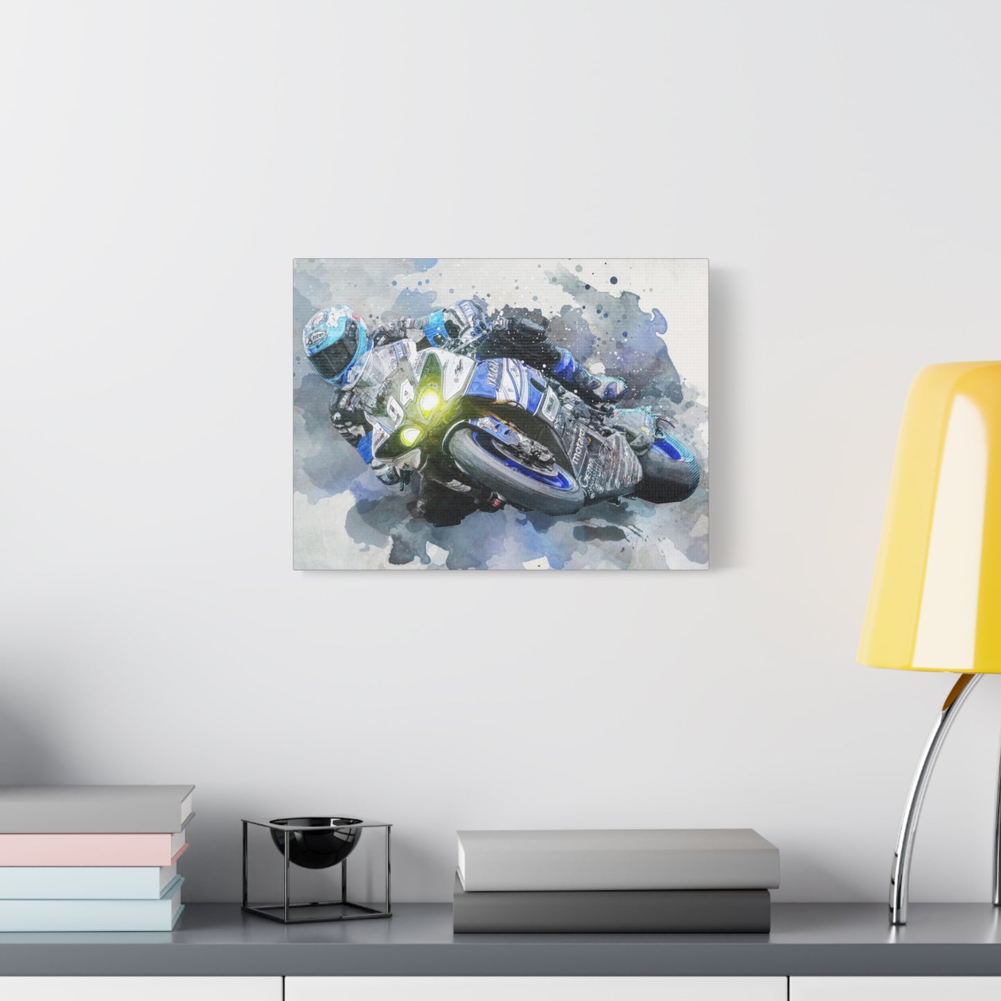Motorcycle Race Matte Canvas, Stretched, 1.25"