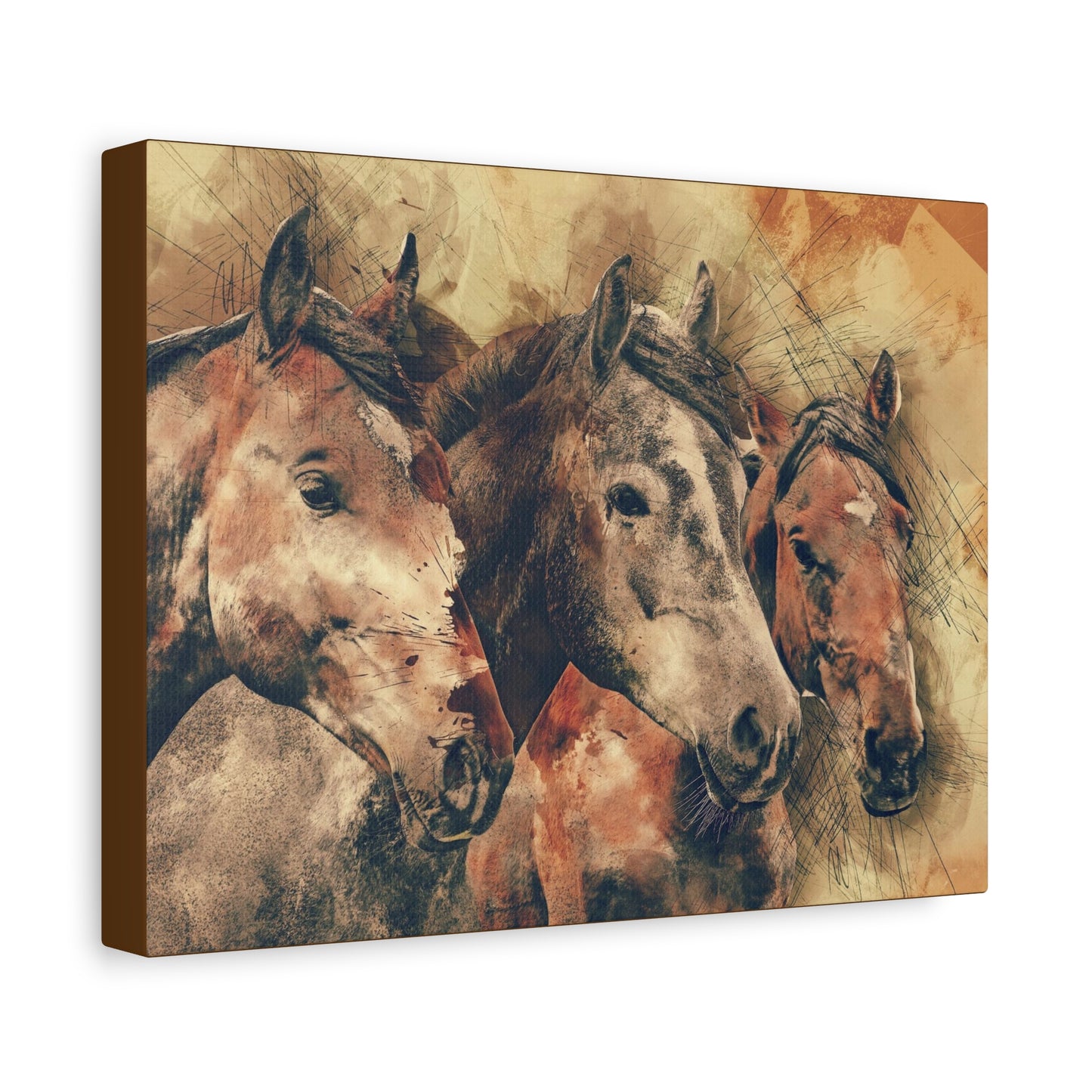 Horses Matte Canvas, Stretched, 1.25"