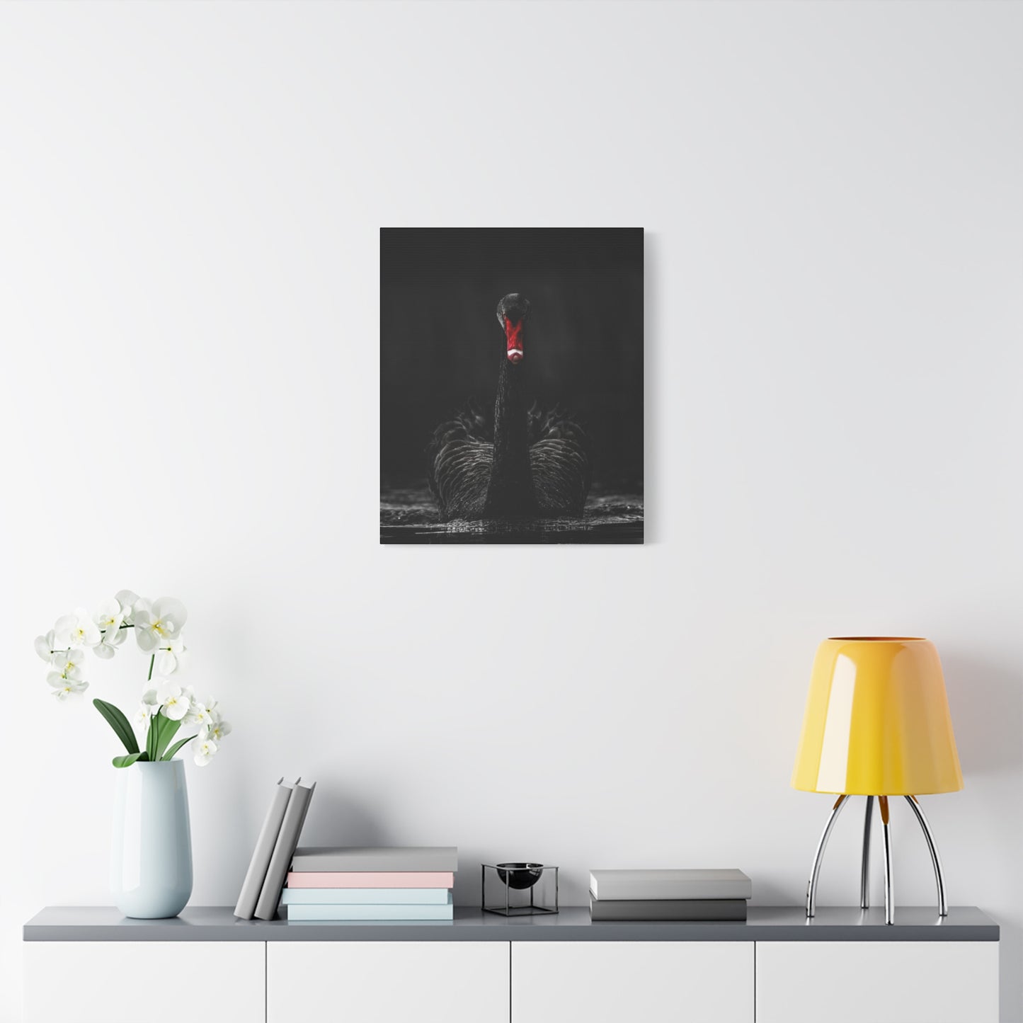 Black Swan Matte Canvas, Stretched, 1.25"