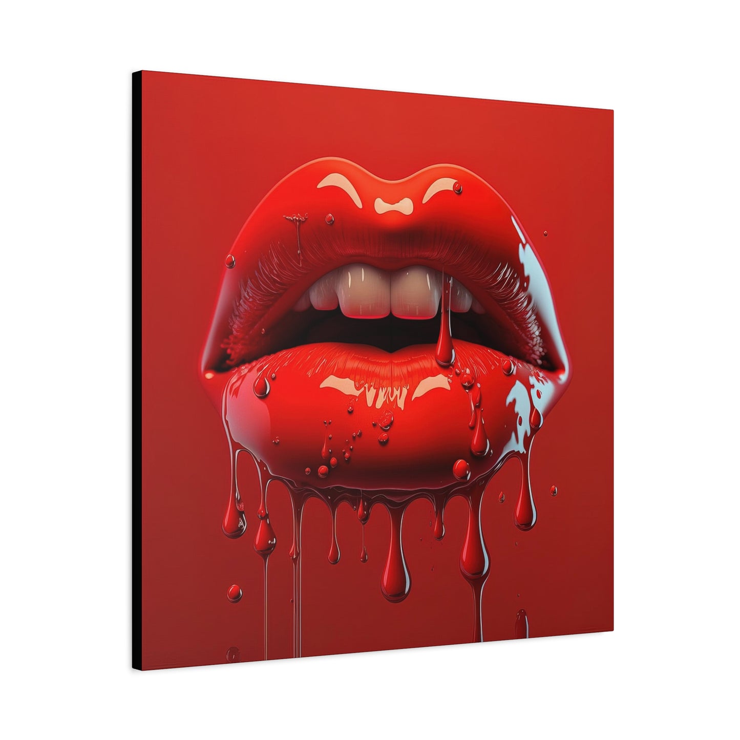 Bloody Lips Matte Canvas, Stretched, 1.25"