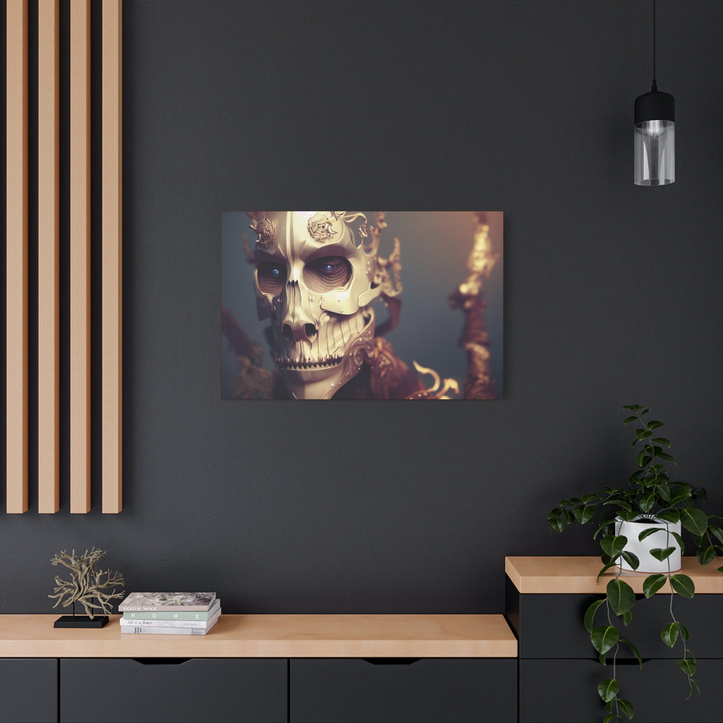 Skull AI Gen Matte Canvas, Stretched, 1.25"