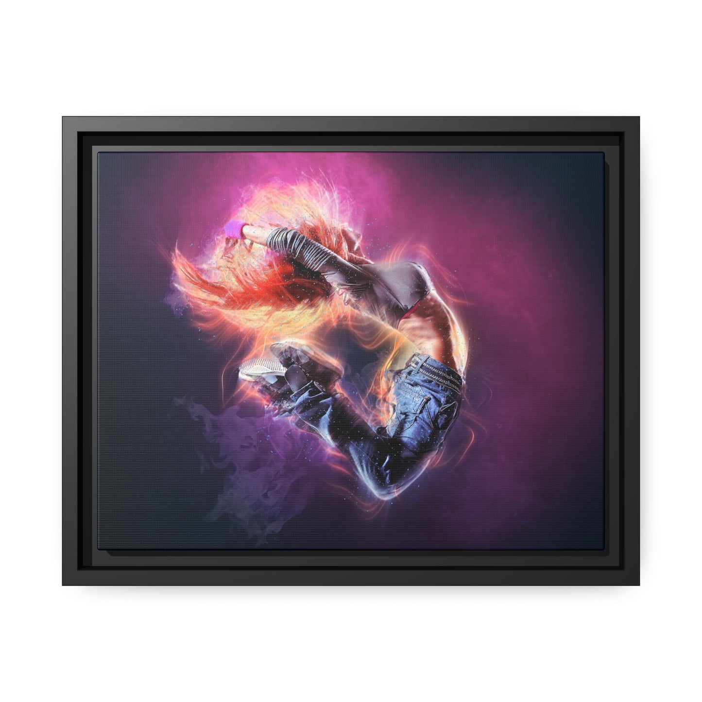 Dancing Woman Matte Canvas, Black Frame