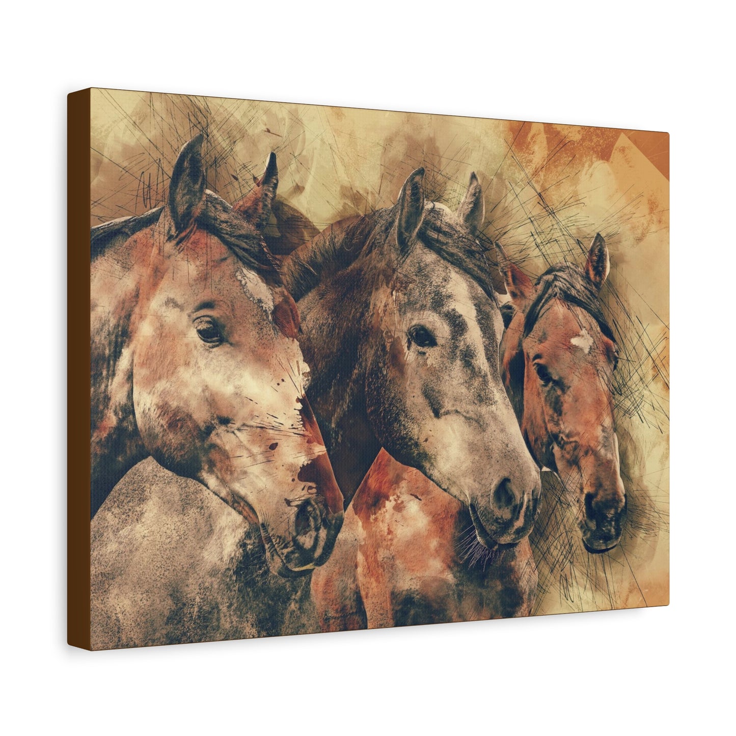 Horses Matte Canvas, Stretched, 1.25"