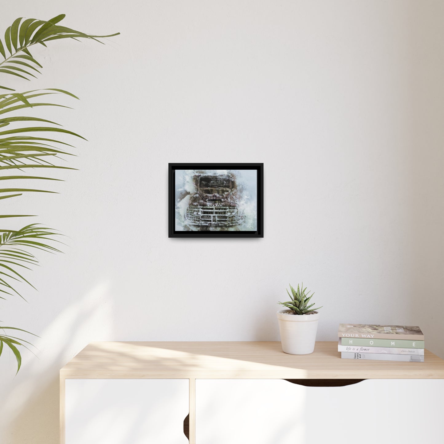 Austin truck Matte Canvas, Black Frame