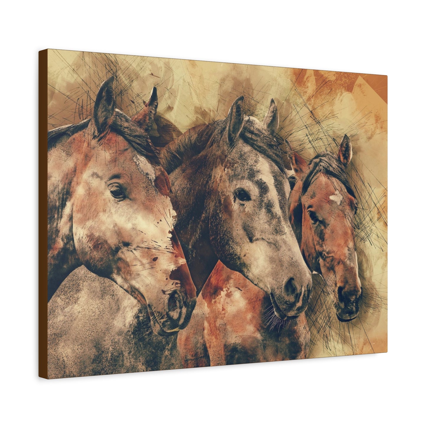 Horses Matte Canvas, Stretched, 1.25"