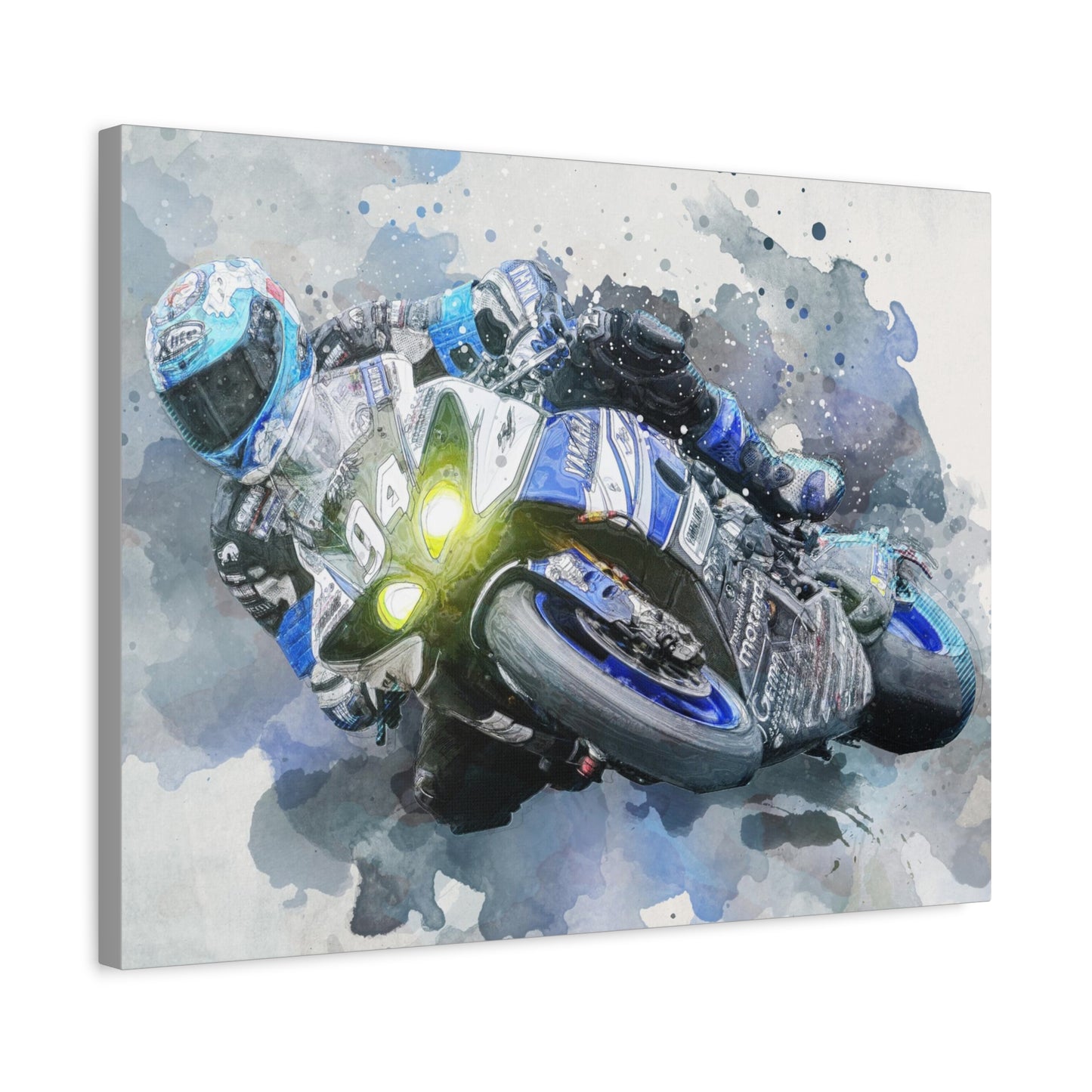 Motorcycle Race Matte Canvas, Stretched, 1.25"