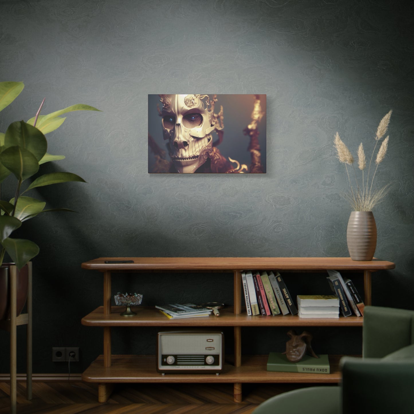 Skull AI Gen Matte Canvas, Stretched, 1.25"
