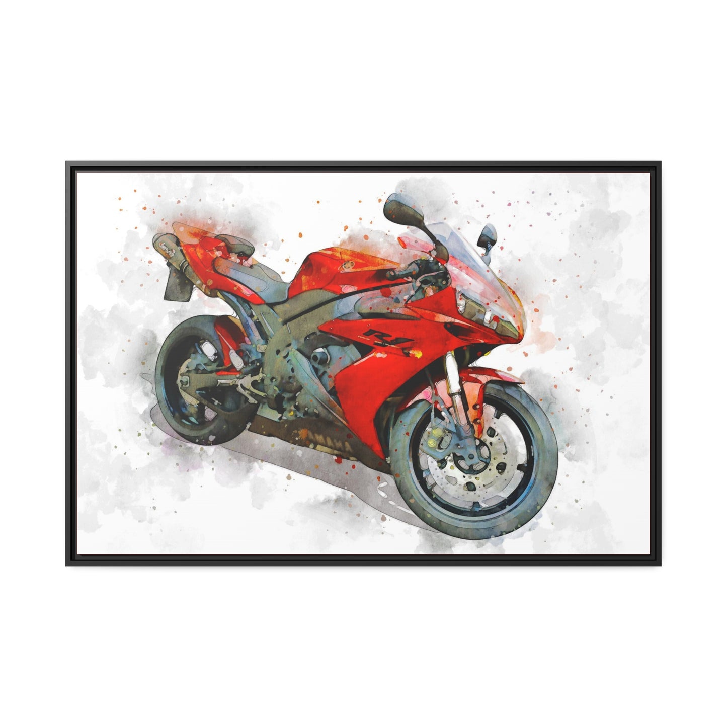 Yamaha R1 Matte Canvas, Black Frame
