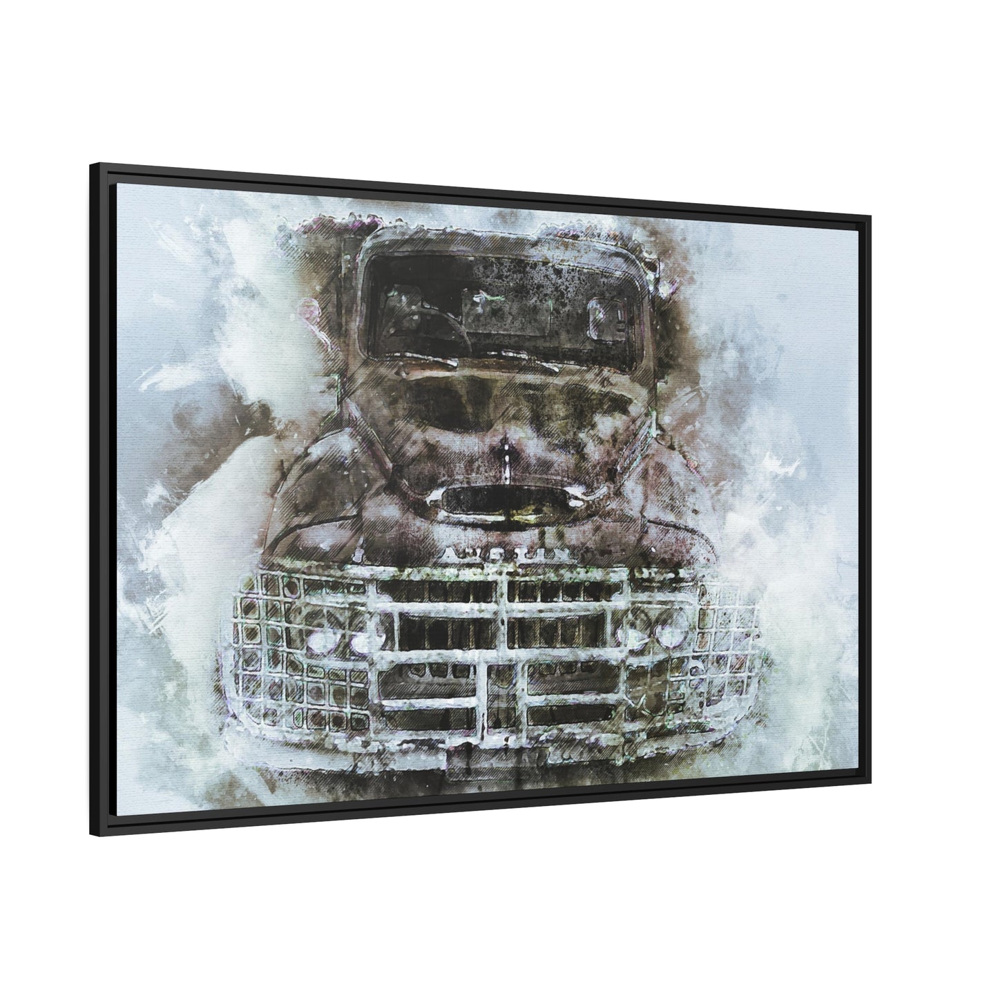Austin truck Matte Canvas, Black Frame