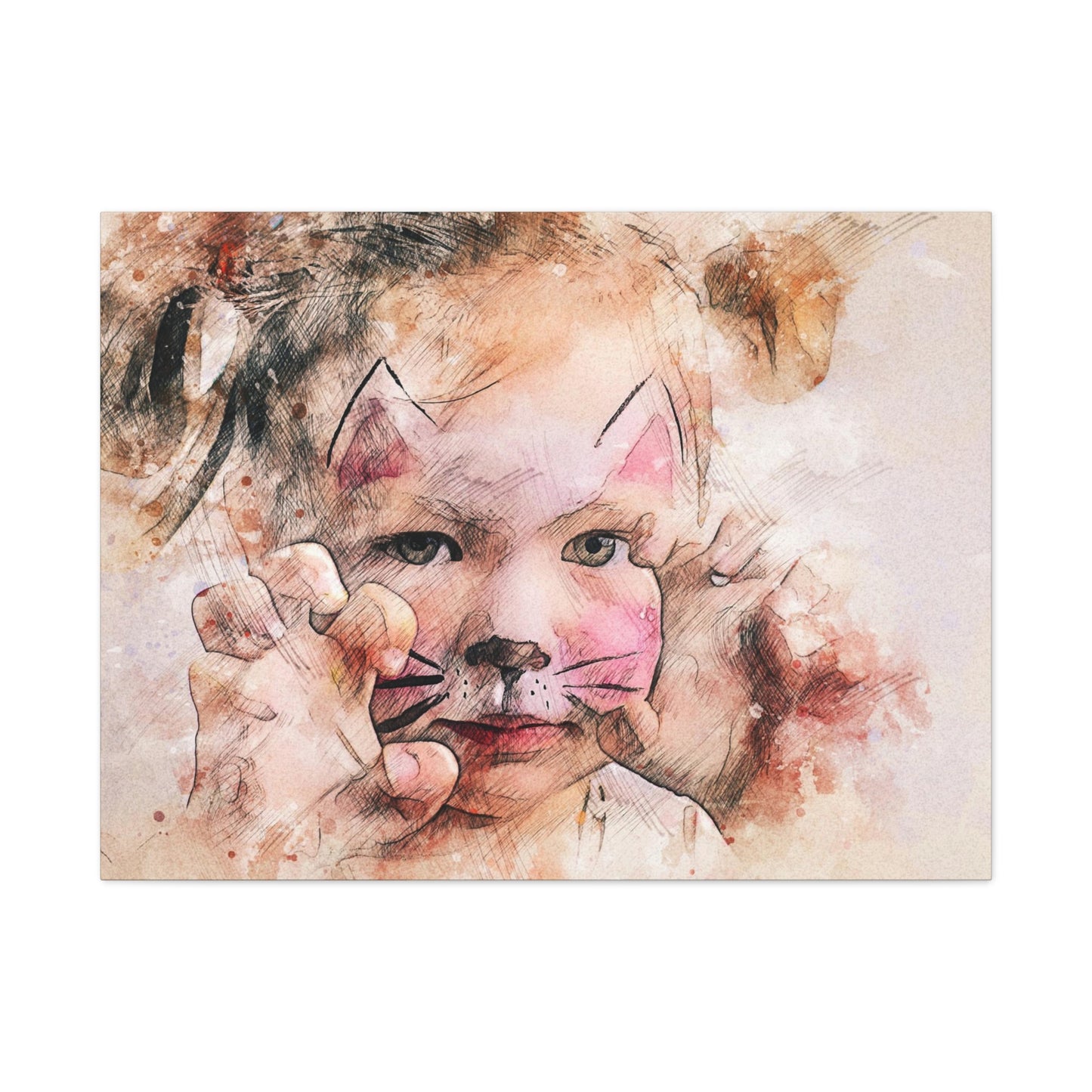 Baby Girl Cat Matte Canvas, Stretched, 1.25"
