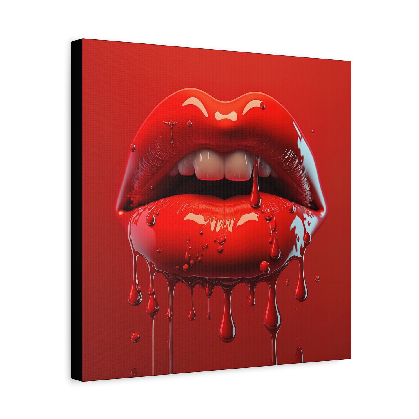 Bloody Lips Matte Canvas, Stretched, 1.25"