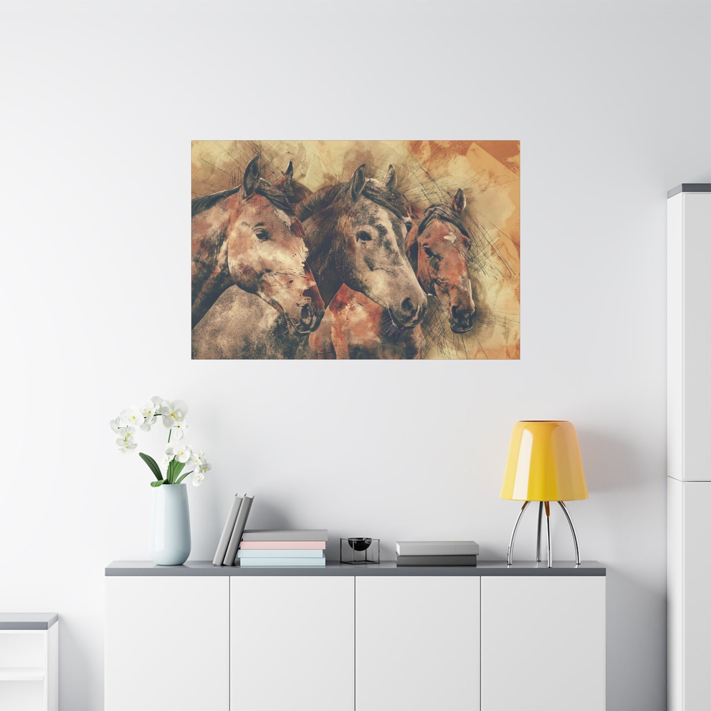 Horses Matte Canvas, Stretched, 1.25"